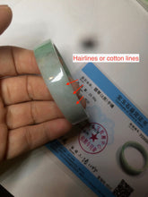 Load image into Gallery viewer, 52.8mm Certified type A 100% Natural sunny green/white square Jadeite Jade bangle BF63-4716