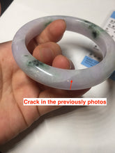 Load image into Gallery viewer, 58mm certified 100% natural type A light green/purple/yellow(FU LU SHOU)  jadeite jade bangle BN84-8722