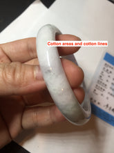Load image into Gallery viewer, 56.6mm certificated Type A 100% Natural green purple white Jadeite Jade bangle BL67-6247