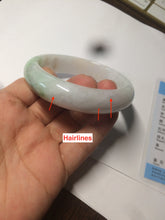Load image into Gallery viewer, 55mm certified Type A 100% Natural sunny green/white/brown/yellow Jadeite Jade bangle AC71-1463