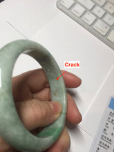 Load image into Gallery viewer, 56mm Certified Type A 100% Natural sunny green Jadeite Jade bangle AU8-4428