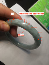 Load image into Gallery viewer, 56.4 mm certificated Type A 100% Natural light green round cut Jadeite Jade bangle S54-4069