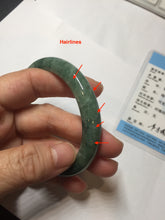 Load image into Gallery viewer, 55mm Certified Type A 100% Natural oily dark green(老油青)Jadeite bangle PD145-6278
