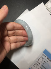 Load image into Gallery viewer, 55.2mm Certified Type A 100% Natural light green Jadeite Jade bangle E91-9415