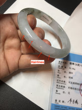 Load image into Gallery viewer, 57.5mm Certified Type A 100% Natural icy watery white purple black brown Jadeite Jade bangle BL58-7034