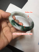Load image into Gallery viewer, 55.5mm Certified 100% natural Type A dark green/purple Emerald Vale jadeite jade bangle PB94-8988