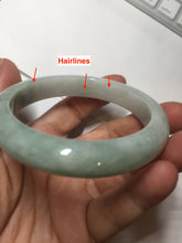 Load image into Gallery viewer, 56mm Certified Type A 100% Natural light green white jadeite Jade bangle GL48-12-4006