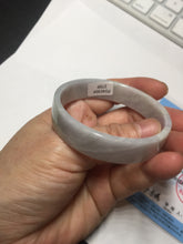 Load image into Gallery viewer, 51mm Certified Type A 100% Natural light purple/white square Jadeite Jade bangle BN96-2709