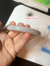 Load image into Gallery viewer, 58mm certified 100% natural type A light green/white round cut jadeite jade bangle AZ101-2808