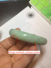 Load image into Gallery viewer, 50.5mm Certified Type A 100% Natural sunny apple green/red Jadeite Jade oval bangle AJ67-0170