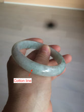 Load image into Gallery viewer, 57.5mm certified 100% natural type A light green/white jadeite jade bangle Q122-0037