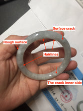 Load image into Gallery viewer, 54mm certified natural 100% natural Type A light green round cut jadeite jade bangle BS74-1021