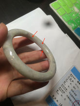 Load image into Gallery viewer, 56.9mm certified 100% natural type A light green/purple/yellow round cut jadeite jade bangle D125-8926