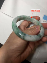 Load image into Gallery viewer, 57.7mm certified Type A 100% Natural sunny green white purple Jadeite Jade bangle BQ44-4138