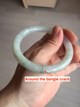Load image into Gallery viewer, 55mm certified 100% natural type A green/purple/brown round cut jadeite jade bangle AU32-1339