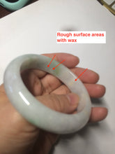 Load image into Gallery viewer, 55mm certified Type A 100% Natural sunny green/white/brown/yellow Jadeite Jade bangle AC71-1463
