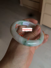 Load image into Gallery viewer, 53.5mm Certified Type A 100% Natural sunny green Jadeite Jade bangle AZ130-4125