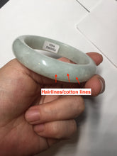 Load image into Gallery viewer, 52.5mm certified 100% natural Type A light  green white jadeite jade bangle AR116-9424