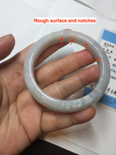 Load image into Gallery viewer, 54mm Certified type A 100% Natural light green white Jadeite bangle PB198-6655