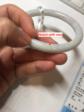 Load image into Gallery viewer, 58.5mm certified 100% natural type A light green/white/purple round cut jadeite jade bangle PC33-2675