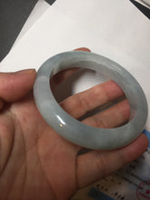 Load image into Gallery viewer, 55.2mm Certified Type A 100% Natural light green Jadeite Jade bangle E91-9415