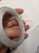 Load image into Gallery viewer, 58mm Certificate icy waterly light purple white orange jadeite jade bangle BF134-2650