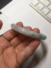 Load image into Gallery viewer, 52.8mm Certificated 100% natural type A sunny green/white jadeite jade bangle AU30-1325