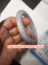 Load image into Gallery viewer, 55mm 100% natural type A light purple white jadeite jade bangle BM101-2838