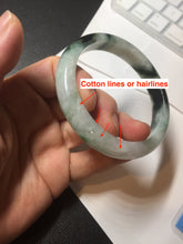 Load image into Gallery viewer, 56.9mm 100% natural Type A sunny green white jadeite jade bangle BN7-8239