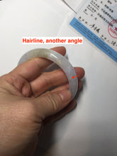 Load image into Gallery viewer, 55mm certified 100% natural type A white/green/black/purple jadeite jade bangle AU42-8152