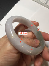 Load image into Gallery viewer, 57.5mm certified Type A 100% Natural dark green purple white Jadeite Jade bangle Y158-3015