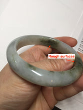 Load image into Gallery viewer, 57.7mm certified Type A 100% Natural dark green brown white with floating seaweed Jadeite Jade bangle BS24-7692