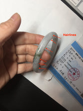 Load image into Gallery viewer, 57.2mm Certified Type A 100% Natural icy watery white purple black brown Jadeite Jade bangle BL72-7066