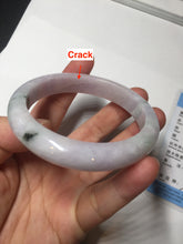 Load image into Gallery viewer, 56.2mm certified 100% natural type A sunny green/purple jadeite jade bangle BN120-8716