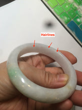 Load image into Gallery viewer, 57.6mm certified type A 100% Natural sunny green jadeite jade bangle AY52-1481