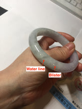 Load image into Gallery viewer, 58.7mm certified Type A 100% Natural icy watery green/purple Jadeite Jade bangle AU17-0866
