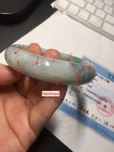 Load image into Gallery viewer, 60.2mm certified type A 100% Natural green/black/red chubby Jadeite Jade bangle B119-9123