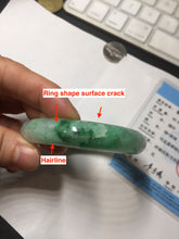 Load image into Gallery viewer, 54.3mm certified 100% natural Type A sunny green jadeite jade bangle PB164-4654
