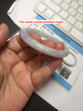 Load image into Gallery viewer, 51.5mm certified Type A 100% Natural sunny green purple oval Jadeite Jade bangle AA97-9110