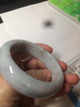 Load image into Gallery viewer, 54mm Certified type A 100% Natural sunny green/white/purple/red (Fu Lu Shou) chubby Jadeite bangle AZ132-9660