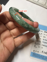 Load image into Gallery viewer, 55mm Certified Type A 100% Natural oily dark green(老油青)Jadeite bangle PD145-6278