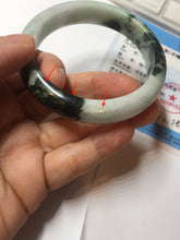 Load image into Gallery viewer, 54mm certificated Type A 100% Natural dark green/sunny green/white Jadeite Jade bangle BG40-3296