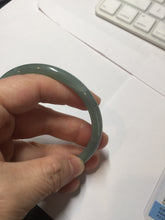 Load image into Gallery viewer, 59mm Certified Type A 100% Natural light green/blue/brown slim round cut Guatemala Jadeite bangle BS56-4639
