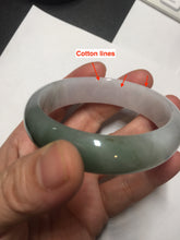 Load image into Gallery viewer, 54.2mm Certified type A 100% Natural dark green brown white purple Jadeite bangle AD120-3001