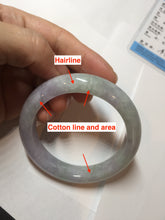 Load image into Gallery viewer, 54mm Certified Type A 100% Natural light green purple Jadeite Jade bangle PC98-9150