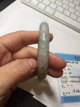 Load image into Gallery viewer, 60.2mm certified Type A 100% Natural light green sunny green light purple Jadeite Jade bangle BK138-5279