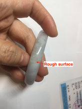 Load image into Gallery viewer, 53.5mm Certified Type A 100% Natural light green white oval Jadeite bangle AU2-3837