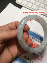 Load image into Gallery viewer, 55mm 100% natural type A icy watery light green yellow jadeite jade bangle Y155-5249