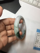Load image into Gallery viewer, 55.5mm Certified 100% natural Type A dark green/purple Emerald Vale jadeite jade bangle PB94-8988