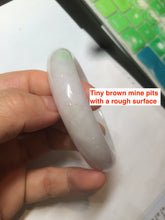 Load image into Gallery viewer, 57.5mm Certified 100% natural Type A sunny green/purple jadeite jade bangle AX90-1457